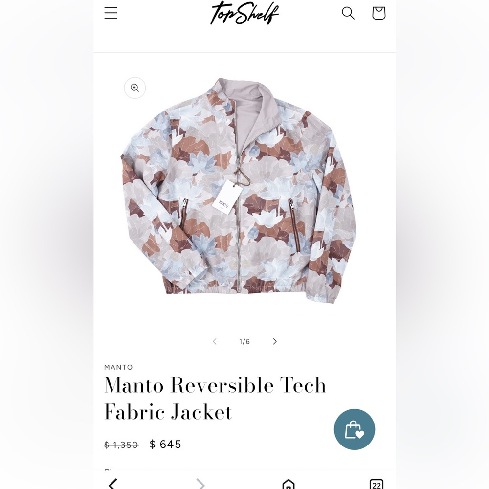 Men's Manto Reversible Tech Fabric Jacket